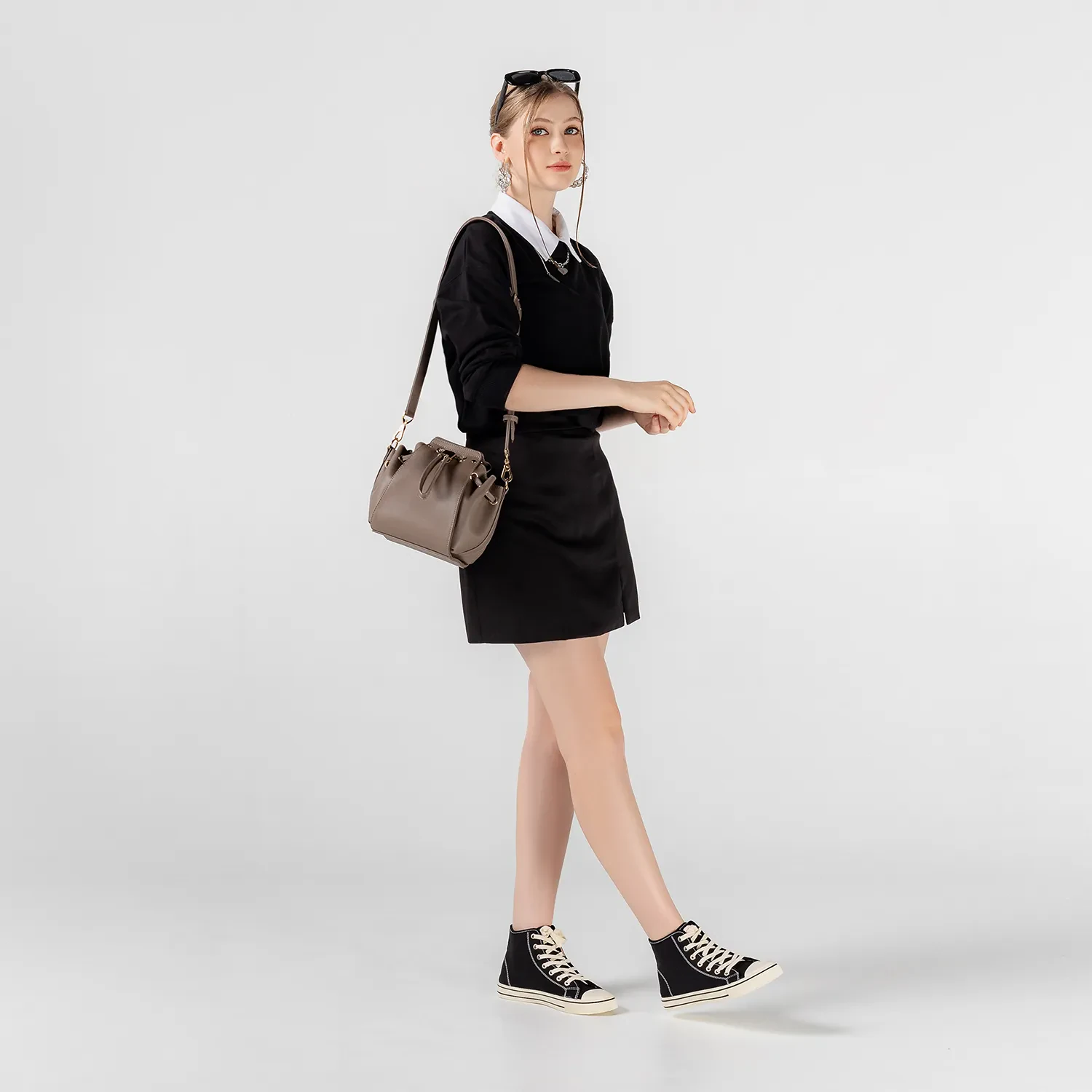 ESBUCKET MINI BUCKET BAG - MOCHA